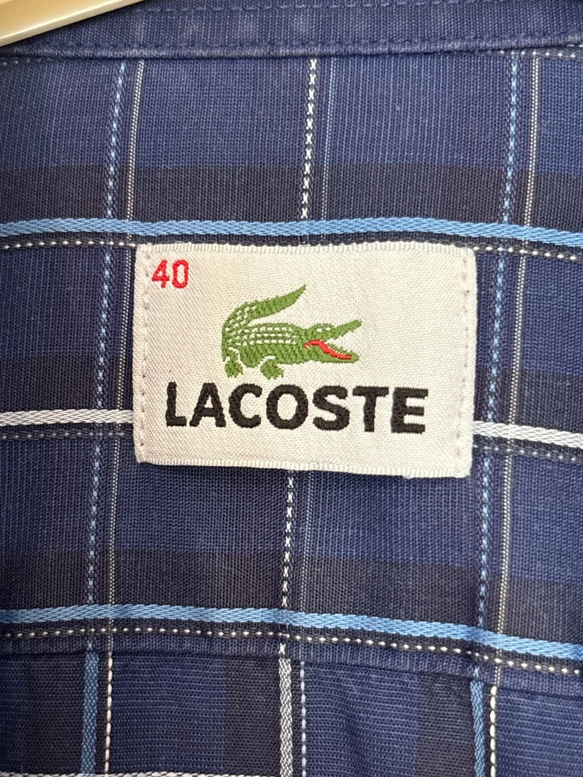 Camisa a cuadros azul Lacoste talla XL – photo 4